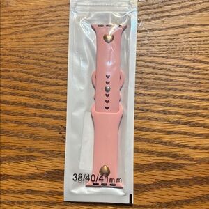 Pink Heart-Patterned Watch Band for 38/40/41 mm watches.